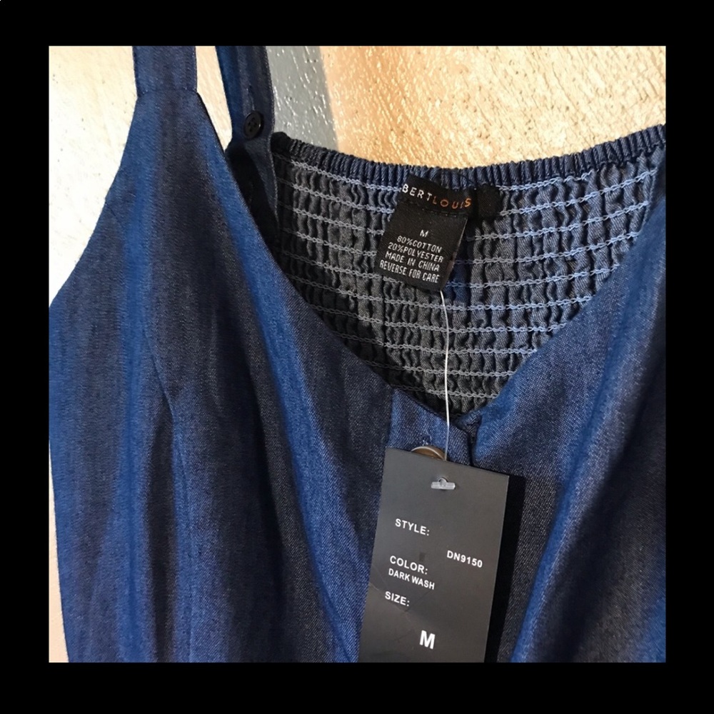 Robert Louis denim dress w/pockets size M - Picture 4 of 4